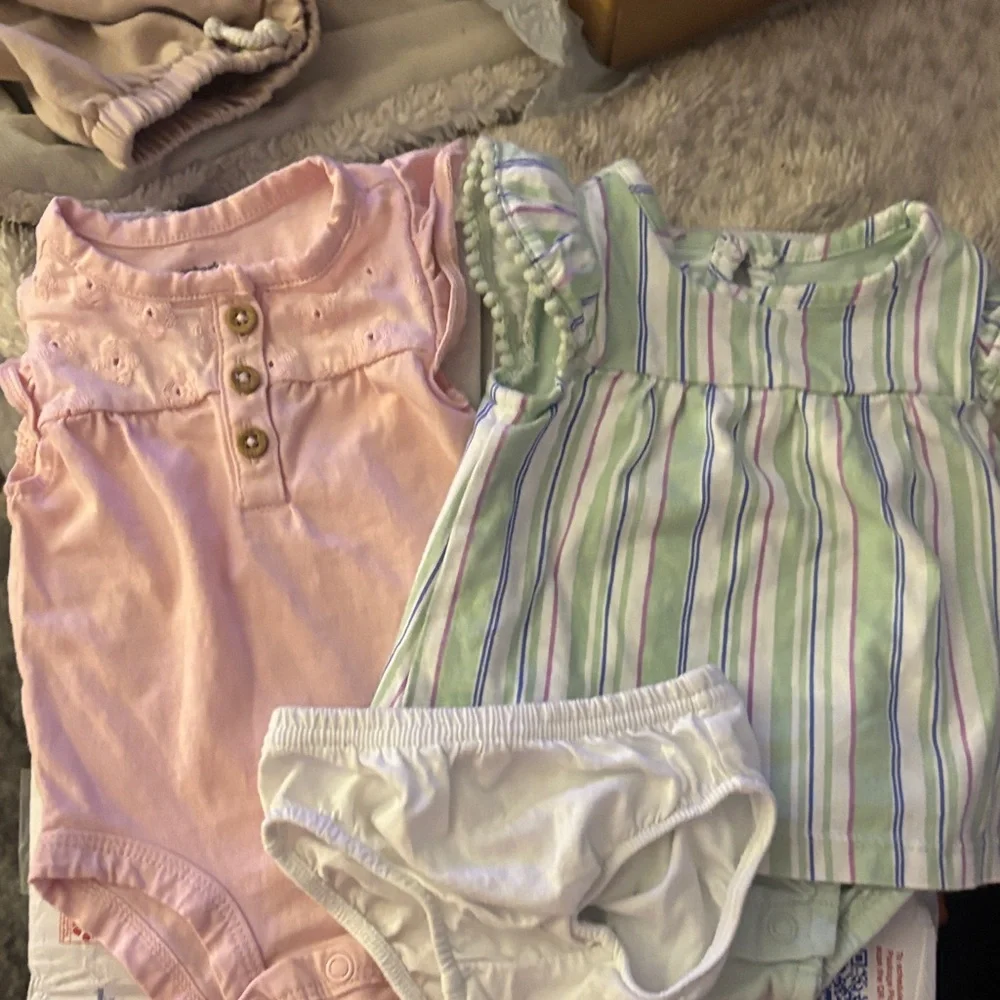 Carter's Girl Newborn Lot 3 piece set